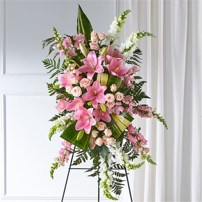 Elegant Embrace Standing Spray – KEITH'S FLOWER SHOP, Mount Gilead OH