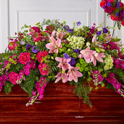 Radiant Tribute Casket Spray – KEITH'S FLOWER SHOP, Mount Gilead OH
