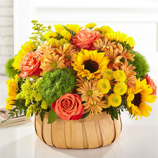 Harvest Sunflower Basket – KEITH'S FLOWER SHOP, Mount Gilead OH