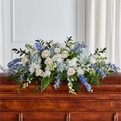 Timeless Essence Casket Spray – KEITH'S FLOWER SHOP, Mount Gilead OH