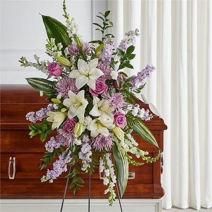 Grateful Hearts Standing Spray – KEITH'S FLOWER SHOP, Mount Gilead OH
