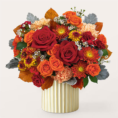 Merlot Bouquet with Ivory Vase – KEITH'S FLOWER SHOP, Mount Gilead OH