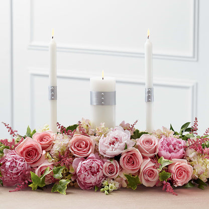 Worldwide Romance Unity Candle Arrangement – KEITH'S FLOWER SHOP, Mount Gilead OH