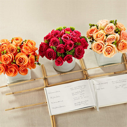 Dawn Rose Centerpiece – KEITH'S FLOWER SHOP, Mount Gilead OH