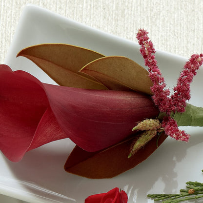 Red Calla Boutonniere – KEITH'S FLOWER SHOP, Mount Gilead OH
