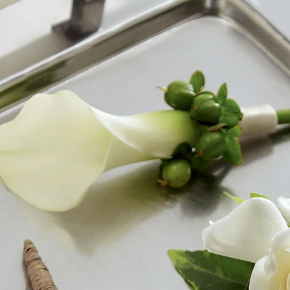 White Calla Boutonniere – KEITH'S FLOWER SHOP, Mount Gilead OH