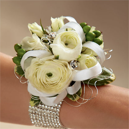 White Wedding Corsage – KEITH'S FLOWER SHOP, Mount Gilead OH
